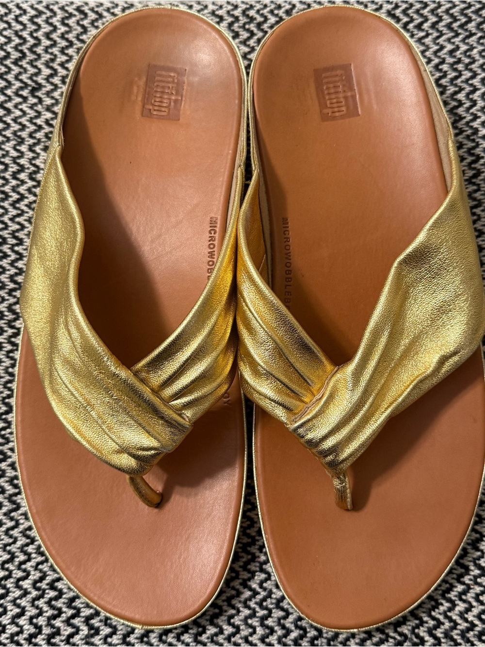 Fitflop Twiss Metallic Gold Open Toe Sandals